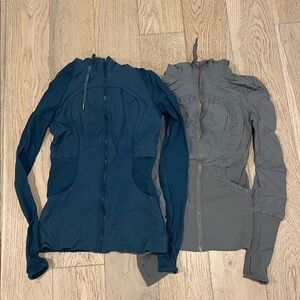TWO Lululemon Jackets - one gray, teal